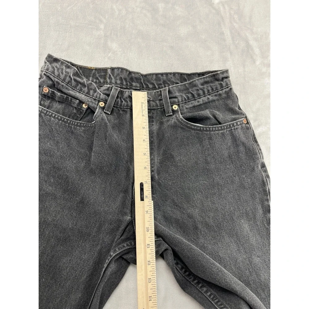 VTG Levis 550 Jean Men 33x36 Faded Black Relaxed Fit made in USA Workwear